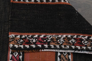 2x7, Orange Black Vintage Kilim Runner - Thumbnail