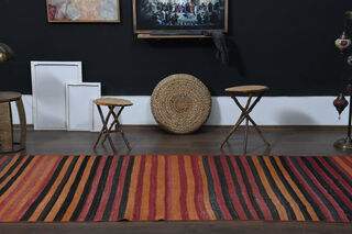 4x14, Stair Decor Turkish Kilim Runner - Thumbnail