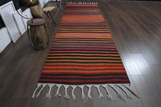 4x14, Stair Decor Turkish Kilim Runner - Thumbnail