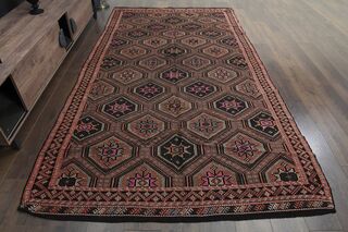 6x11, Flatweave Wide Turkish Runner - Thumbnail