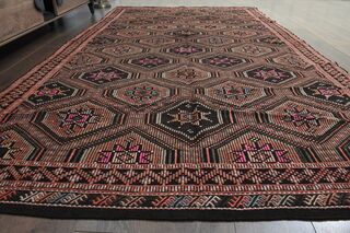 6x11, Flatweave Wide Turkish Runner - Thumbnail