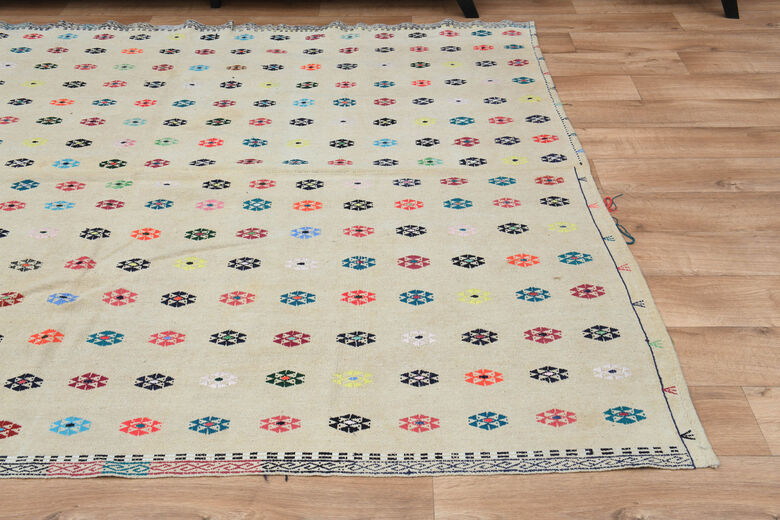 6x9, Minimalist Oushak Vintage Rug