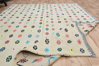 6x9, Minimalist Oushak Vintage Rug - Thumbnail