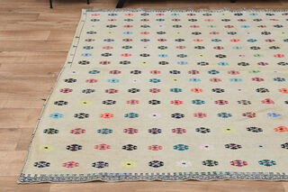 6x9, Minimalist Oushak Vintage Rug - Thumbnail