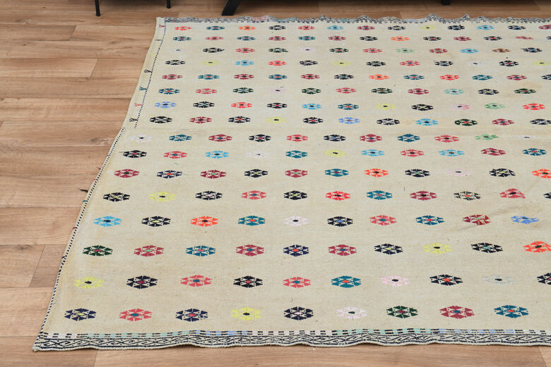 6x9, Minimalist Oushak Vintage Rug