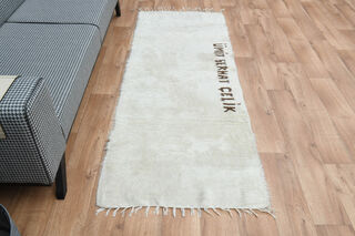 Special Wool Vintage Kilim Runner - Thumbnail