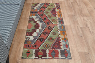 2x5, Oriental Vintage Kilim Runner - Thumbnail