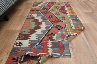 2x5, Oriental Vintage Kilim Runner - Thumbnail