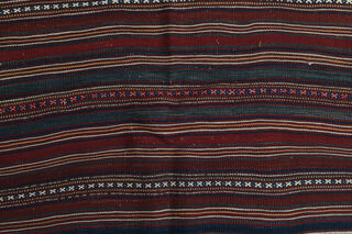 Striped Pattern Vintage Kilim Rug - Thumbnail