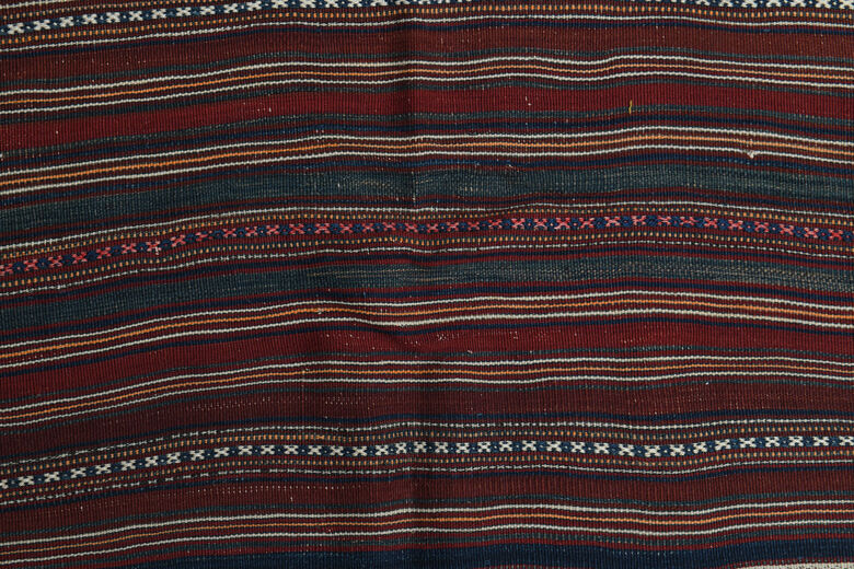 Striped Pattern Vintage Kilim Rug