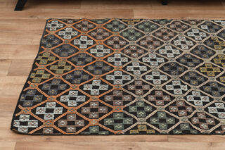 4x5, Vintage Oushak Kilim Rug - Thumbnail