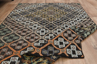 4x5, Vintage Oushak Kilim Rug - Thumbnail