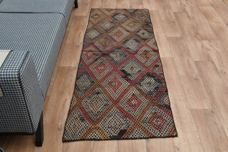 2x6, Soft Wool Turkish Kilim Runner - Thumbnail