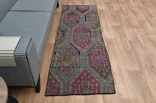 2x7, Minimalist Wool Turkish Kilim Runner - Thumbnail