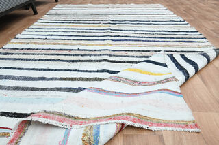 6x11, Flatweave Wide Turkish Kilim Runner - Thumbnail