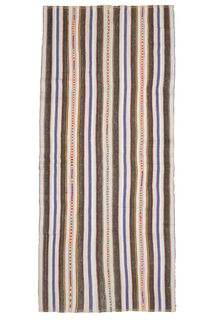 5x11, Wide Striped Vintage Runner - Thumbnail