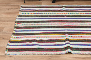 5x11, Wide Striped Vintage Runner - Thumbnail