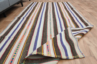 5x11, Wide Striped Vintage Runner - Thumbnail