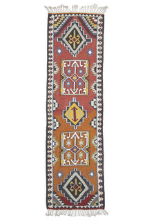 3x11, Handmade Vintage Kilim Runner - Thumbnail