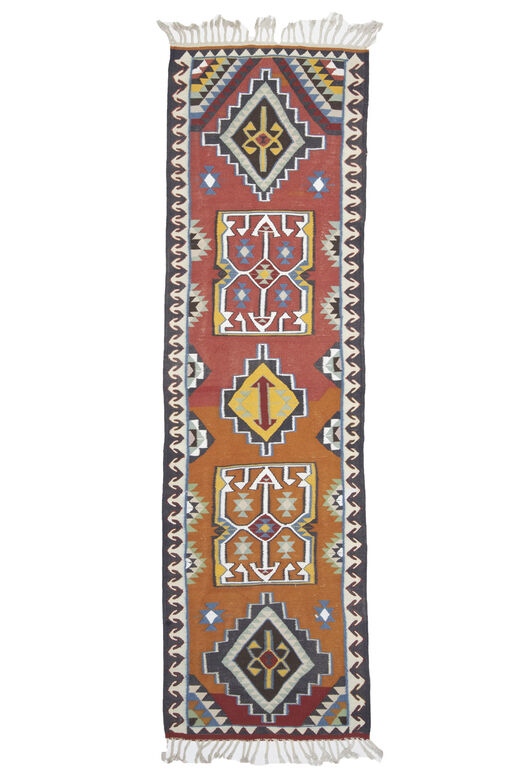 3x11, Handmade Vintage Kilim Runner