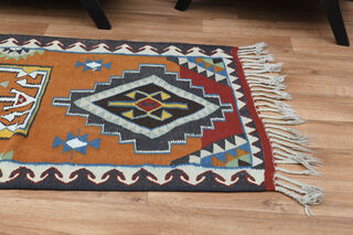 3x11, Handmade Vintage Kilim Runner - Thumbnail