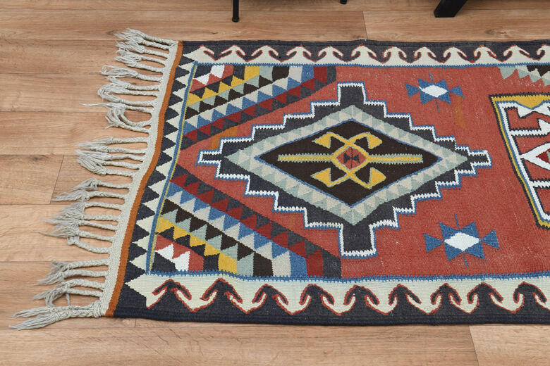 3x11, Handmade Vintage Kilim Runner