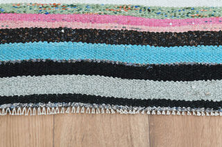 4x9, Colorful Vintage Kilim Runner - Thumbnail