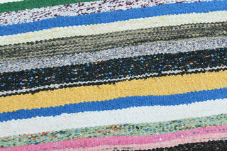 4x9, Colorful Vintage Kilim Runner - Thumbnail