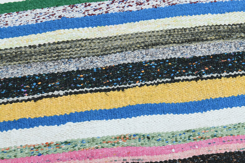 4x9, Colorful Vintage Kilim Runner