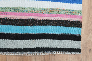 4x9, Colorful Vintage Kilim Runner - Thumbnail