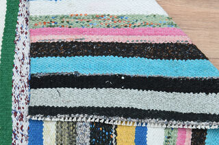 4x9, Colorful Vintage Kilim Runner - Thumbnail