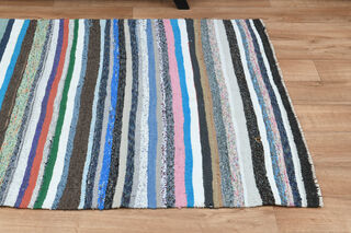 4x9, Colorful Vintage Kilim Runner - Thumbnail