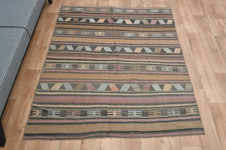 5x6, Flatweave Vintage Rug - Thumbnail