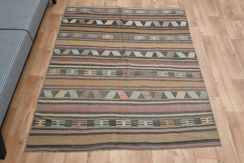 5x6, Flatweave Vintage Rug