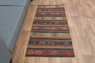 2x5, Vintage Oushak Kilim Runner - Thumbnail