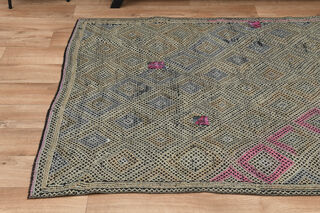 Farmhouse Decor Turkish Kilim Rug - Thumbnail