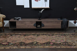 Minimalist Oriental Turkish Kilim Runner - Thumbnail