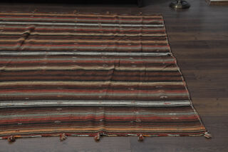 7x9, Rare Design Vintage Kilim Rug - Thumbnail