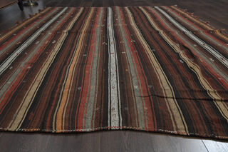 7x9, Rare Design Vintage Kilim Rug - Thumbnail