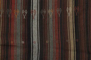 7x9, Rare Design Vintage Kilim Rug - Thumbnail