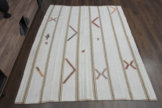 6x8, Bohemian Decor Turkish Kilim Rug - Thumbnail