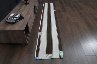 2x10, White Brown Vintage Runner - Thumbnail