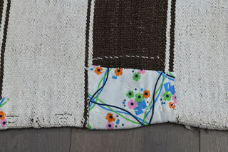 2x10, White Brown Vintage Runner - Thumbnail