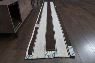 2x10, White Brown Vintage Runner - Thumbnail