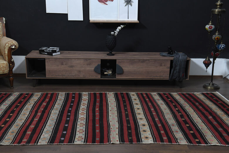 5x11, Wide Rustic Flatweave Kilim Runner