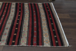 5x11, Wide Rustic Flatweave Kilim Runner - Thumbnail