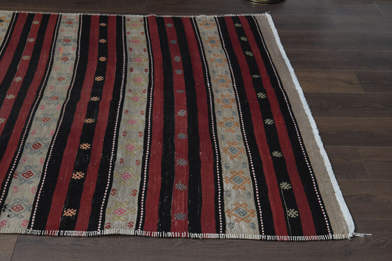 5x11, Wide Rustic Flatweave Kilim Runner