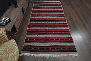 5x11, Wide Rustic Flatweave Kilim Runner - Thumbnail