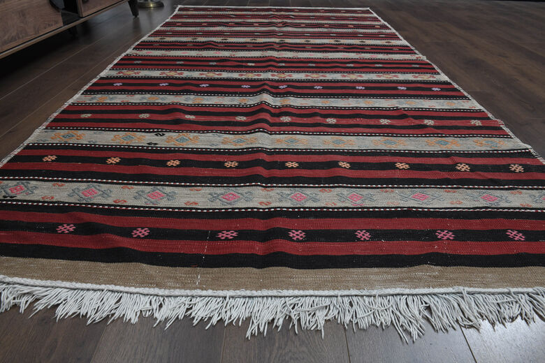 5x11, Wide Rustic Flatweave Kilim Runner