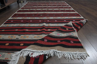 5x11, Wide Rustic Flatweave Kilim Runner - Thumbnail